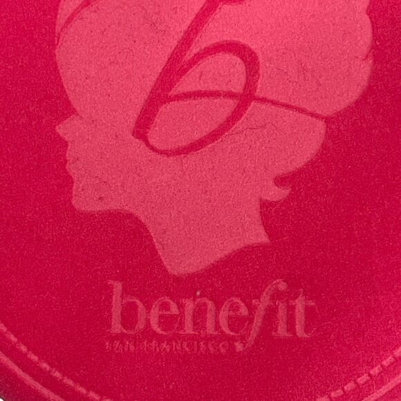 Benefit Cosmetics Zip Pouch Bag Small Pink Fuzzy Makeup Bag 5" - Picture 2 of 8